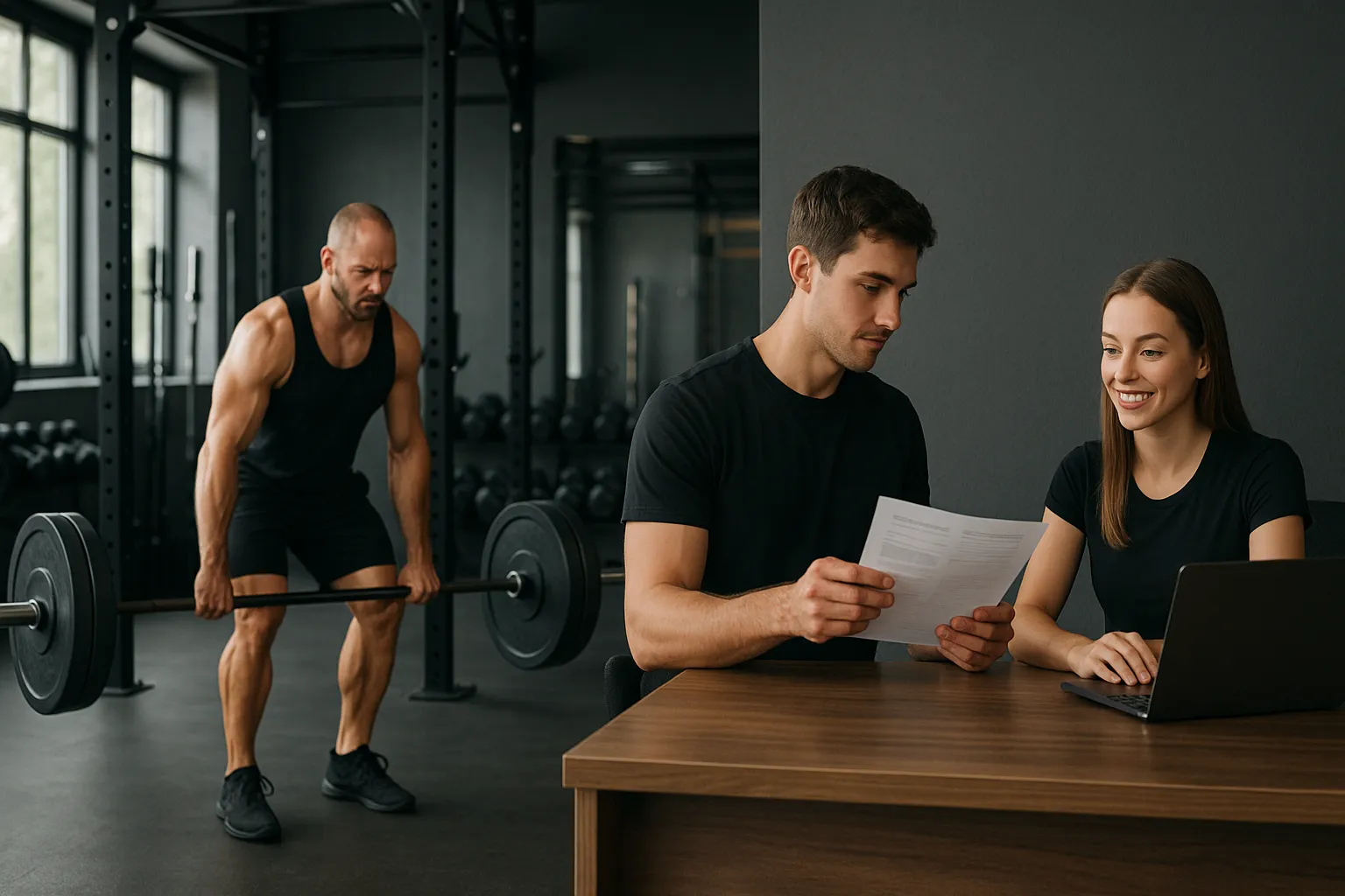 Gym scene